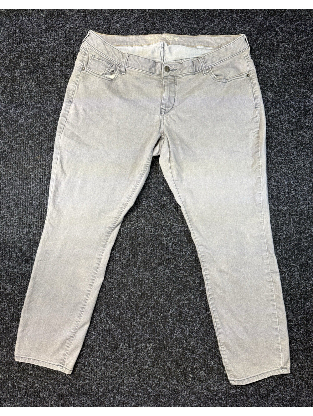 Old Navy Light Wash Gray Skinny Jeans Women’s 18 Stretch 5-Pocket Mid Rise